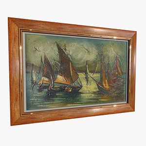 Sailing Boats Oil Painting