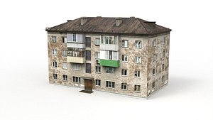 Four Story Residential Building 3D model