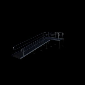 Wheelchair ramp 2 3D model 3D model