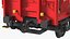 DB Cargo Coil Transporter Tarpaulin Freight Wagon Opened Clear 3D model