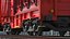 DB Cargo Coil Transporter Tarpaulin Freight Wagon Opened Clear 3D model
