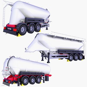 3D Dry Bulk Tanker Trailers SET v2