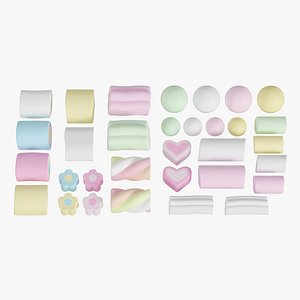 marshmallows dragees 3D model