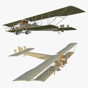 WWI Bomber Aircraft Sikorsky Ilya Muromets 3D model