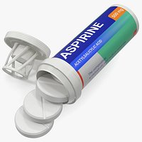 Aspirine Tube Package 10 Tabs Open
