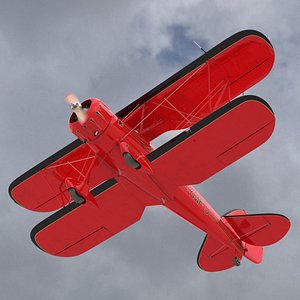 Spirit of 30A Coastal Biplane YMF-5 Rigged for Cinema 4D 3D model