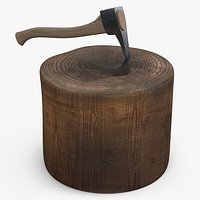 Adzes Tool in Stump