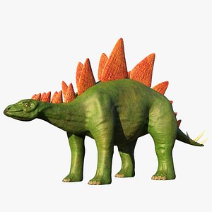 3D stegosaurus dinosaur animal