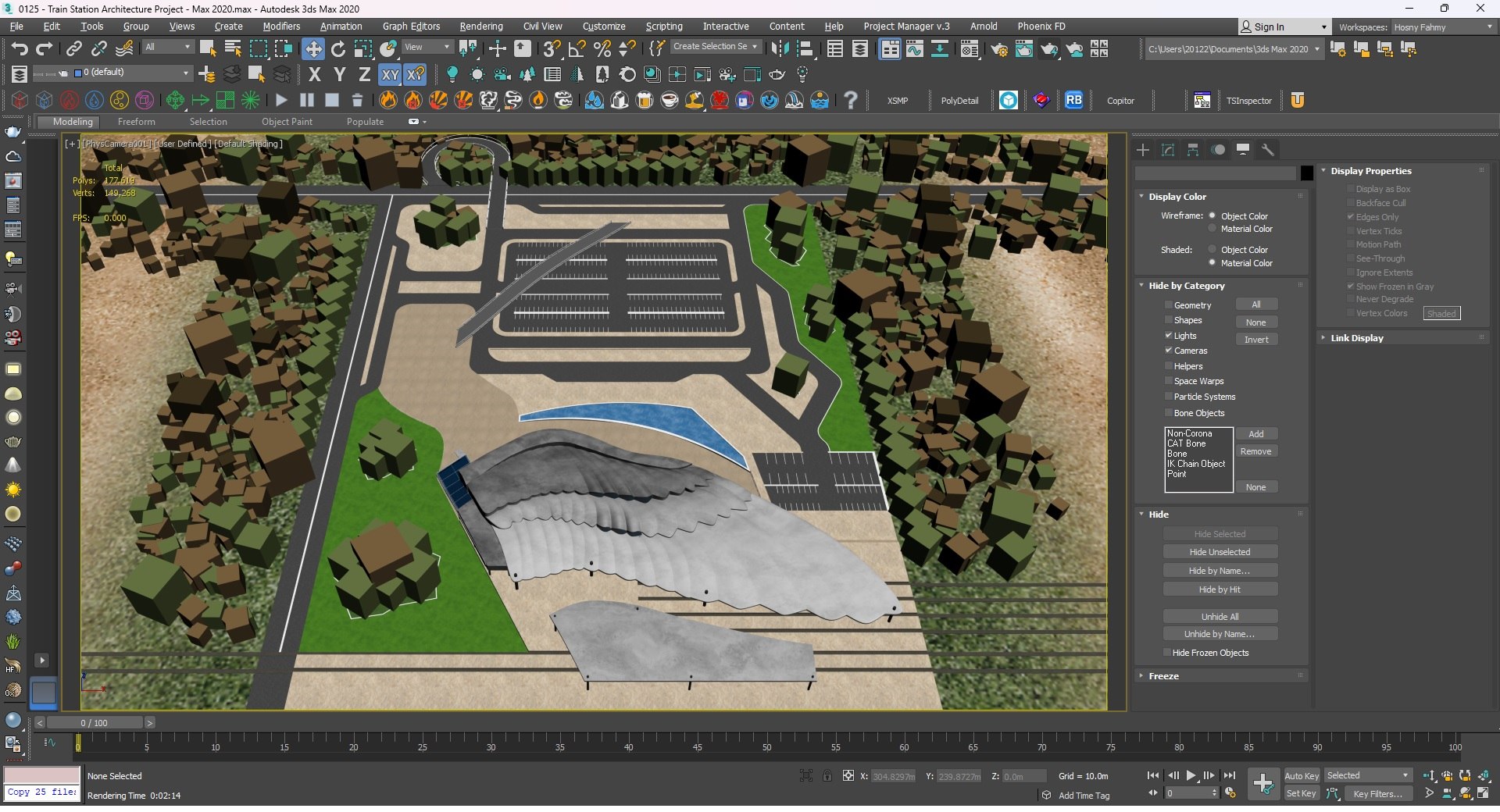 0125 - Train Station Architecture Project 3D Model - TurboSquid 2236533