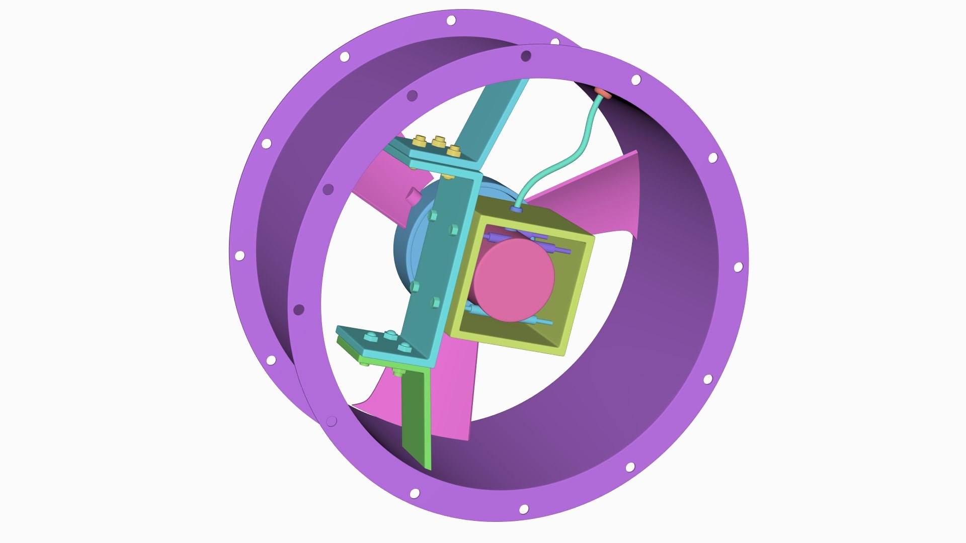 industrial fan 3d 3ds