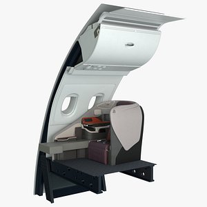 Singapore Airlines Business Seat with Wall