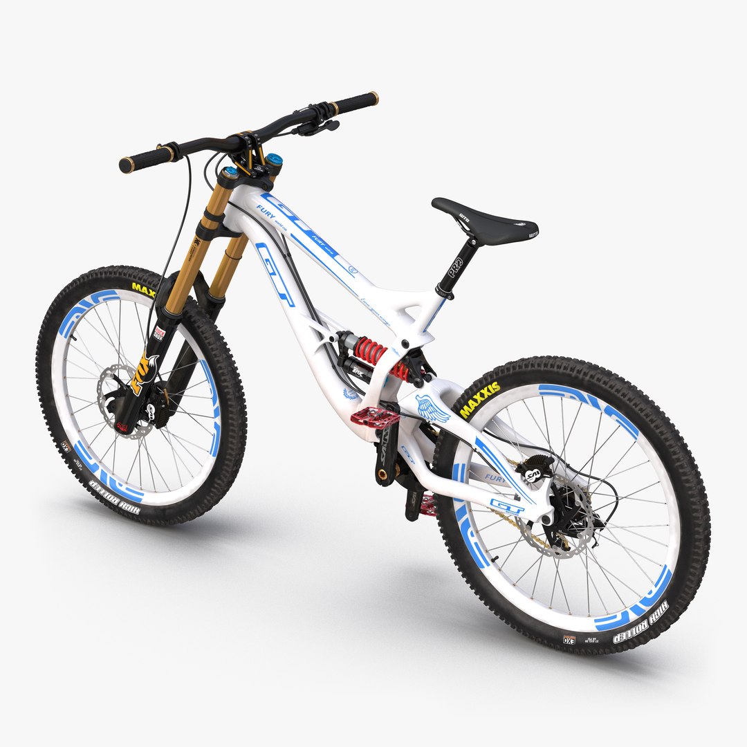 Mountain Bike GT Fury White 3D model preview