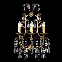 mechini classic wall lamp sconce crystal brass starss swarowski glass