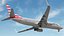 Boeing 737-800 truccato della American Airlines con cabina di pilotaggio e interni