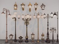 Classic Street Lamps Lanterns Collection Pack