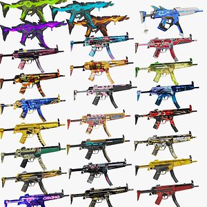 3D MP5 Rifle Game Weapon 26x