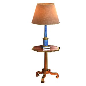 neoclassical lamp on classic side table
