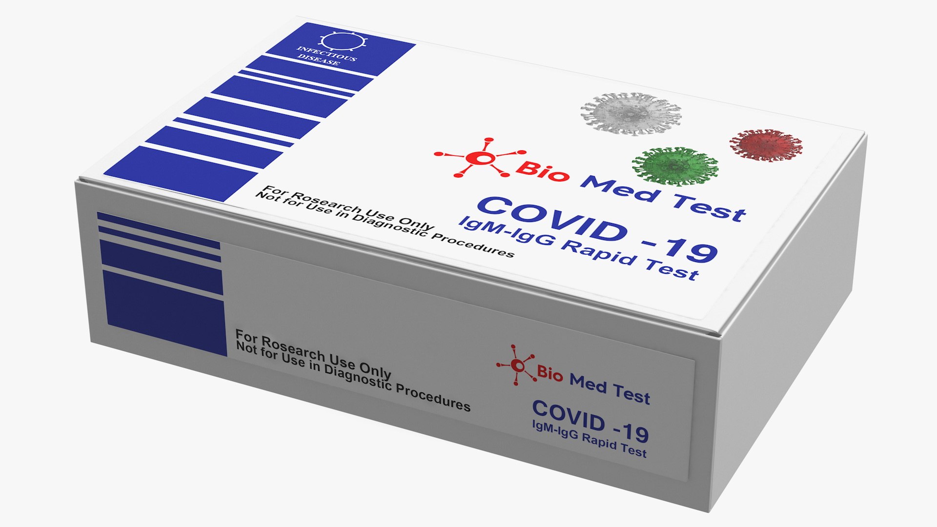 COVID 19 Rapid Diagnostic Test Pack 3D model preview