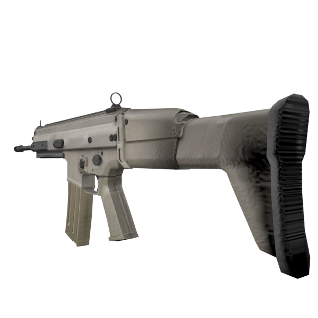 Scar Heavy Assault Rifle 3d 3ds