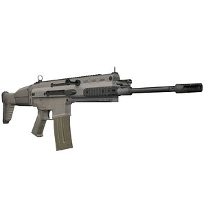 scar heavy assault rifle 3d 3ds