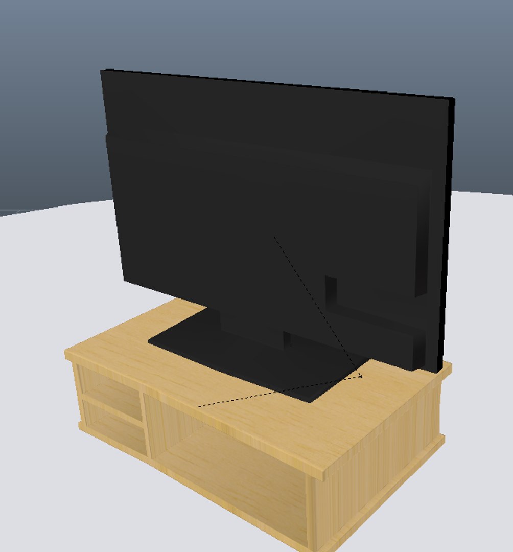 3d Model 32 Led Tv Table