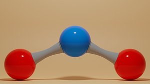 Nitrogen Dioxide Molecule NO2 3D