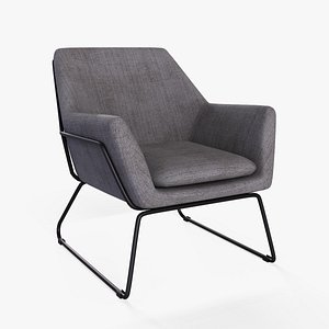 3D model Denice Arm Chair dark grey