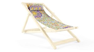 3D wooden sunbed