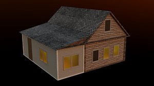 Low Poly Russian House 3D model