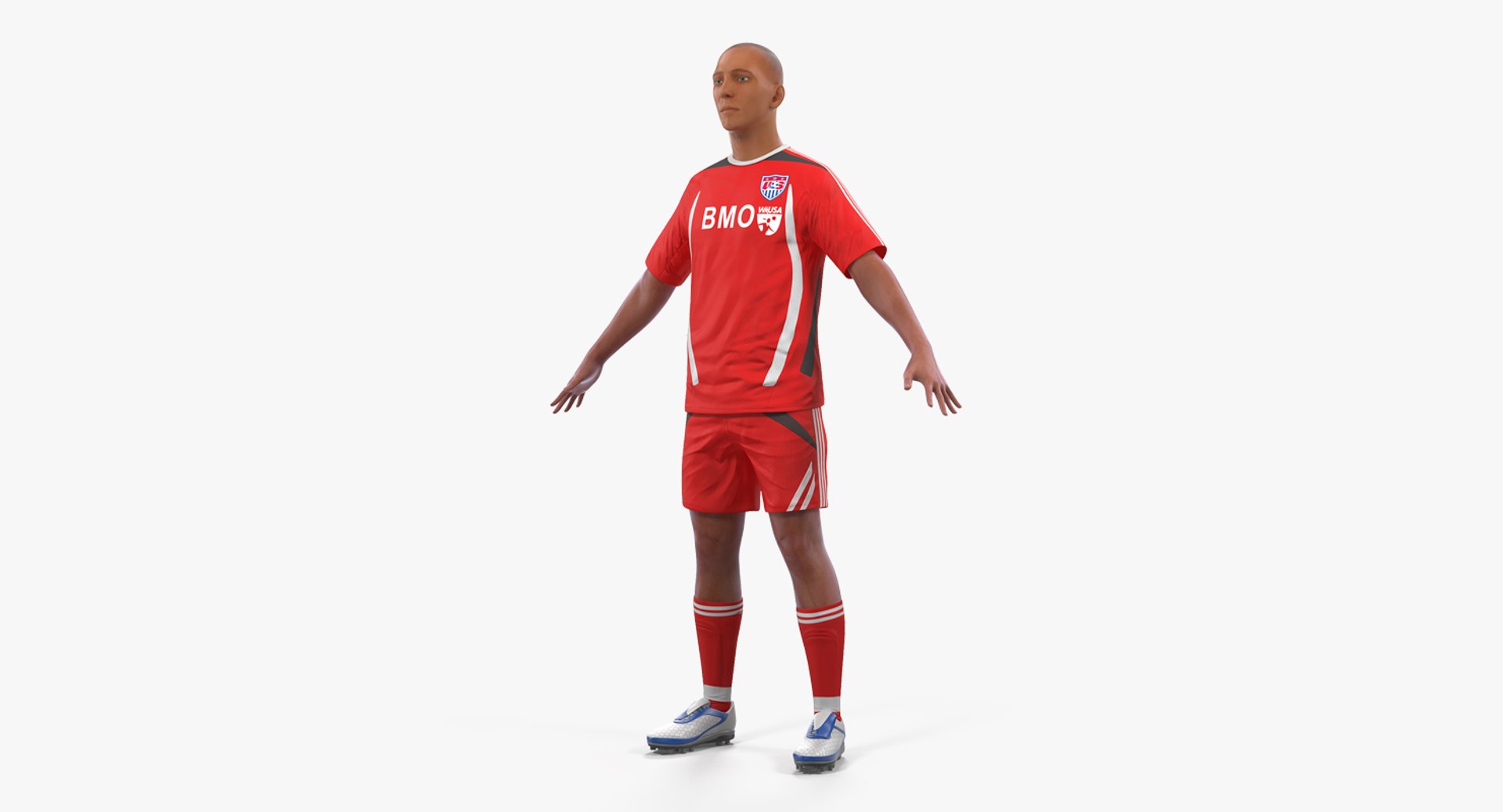 Soccer or Football Player 3D Model 3D model preview