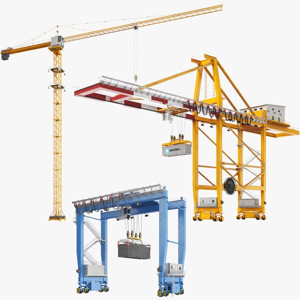 Industrial Cranes Collection model