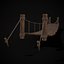 3D Rustic Wooden Rope Bridge model