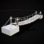 3D Rustic Wooden Rope Bridge model