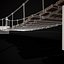 3D Rustic Wooden Rope Bridge model