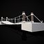 3D Rustic Wooden Rope Bridge model