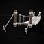 3D Rustic Wooden Rope Bridge model