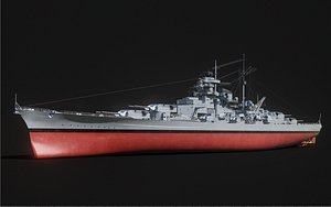 3D Bismarck - WW2 German Battleship model
