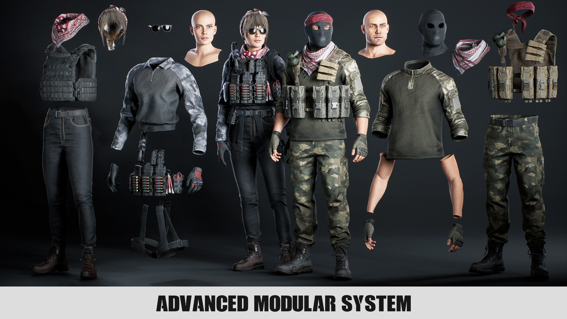 Modular Mega Bundle - Male Female 3D Model - TurboSquid 2546287