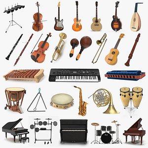 musical instruments 8 3D