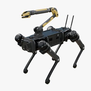 3D model Robot Dog with Mechanical Hand