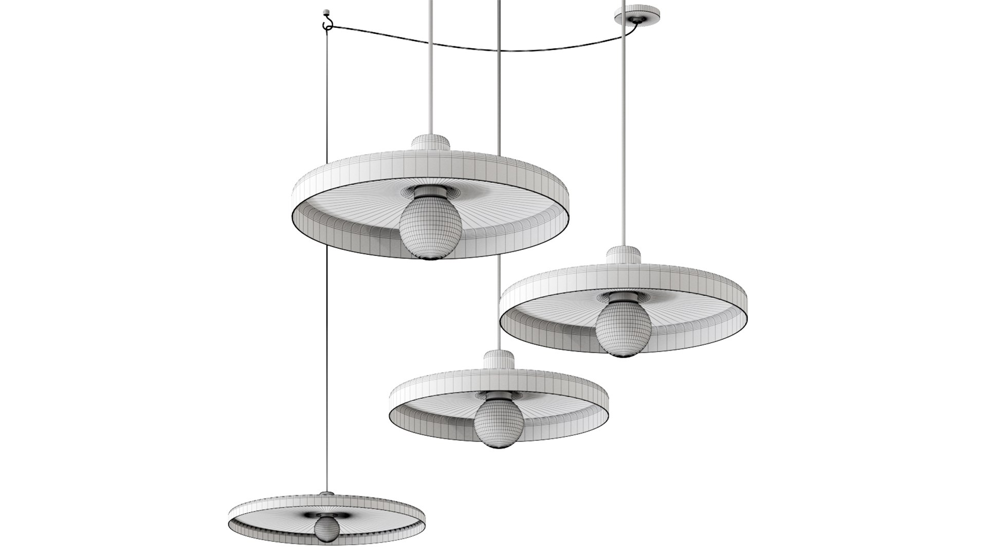 Disk Hanging Pendant Lamp By TossB 3D - TurboSquid 1906210