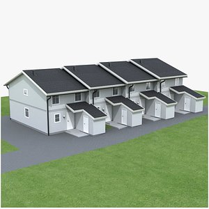 townhome building architecture model