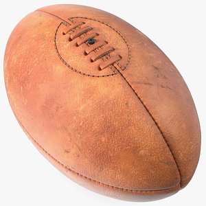Vintage Lace Up Rugby Ball 3D model