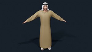 3D model Kandura dress male