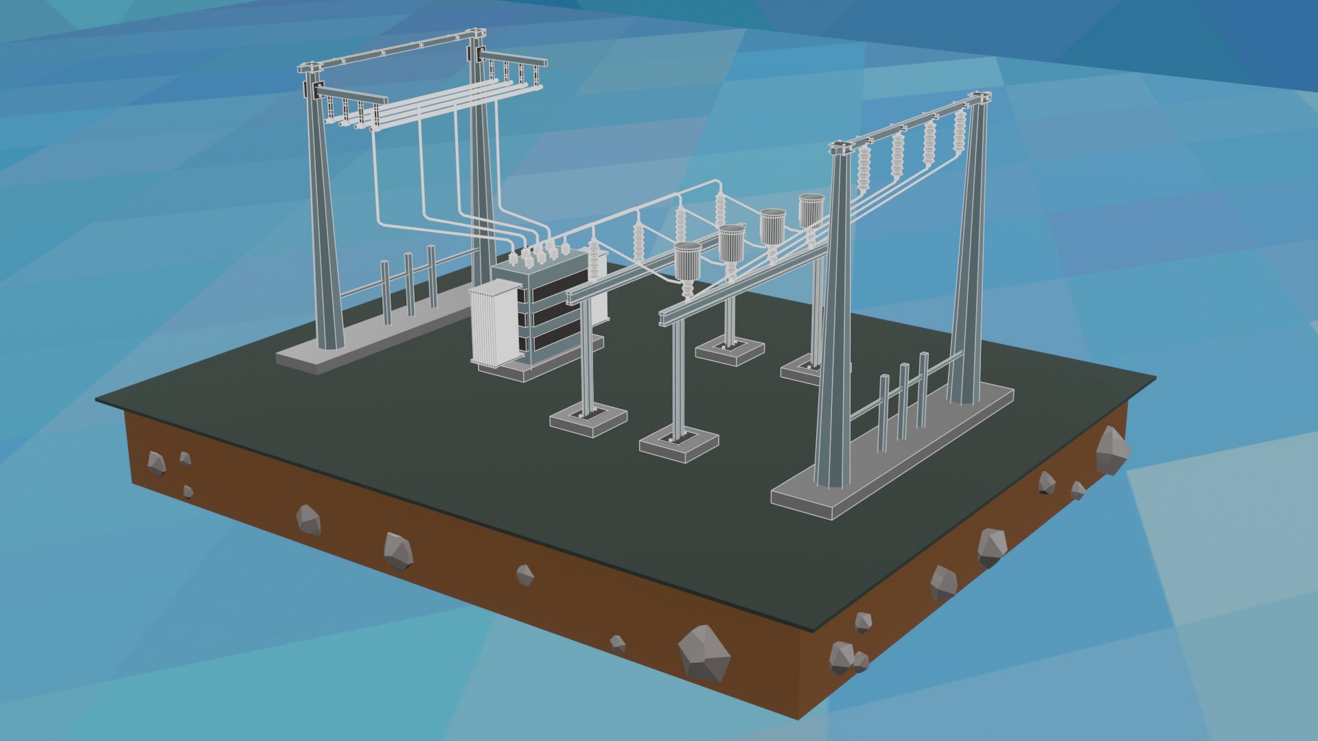 Electrical Substation 3d Model Turbosquid 1542122