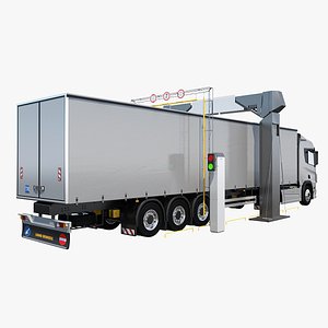Border X-Ray Truck  Control 3D model