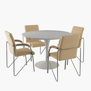 3d table chairs model