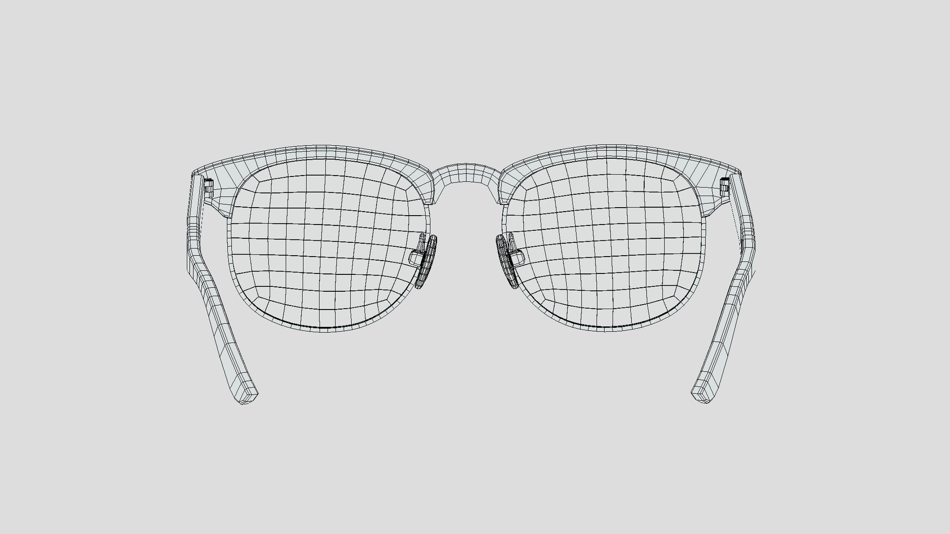 3d Classic Half Frame Glasses Low Poly Pbr Realistic Turbosquid 1930514 