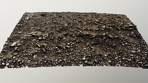Ground pebbles scan 3D