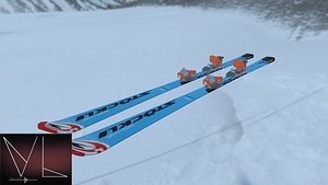 3D mountain ski